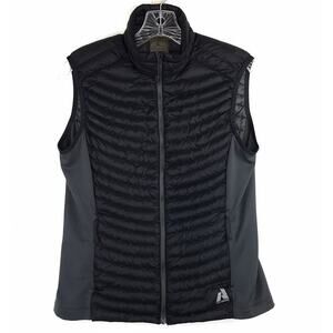 Eddie Bauer Vest Womens Med Black Stormdown 800 First Ascent Goose Down Puffer